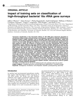 Impact of training sets on classification of high