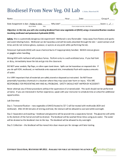 Biodiesel Lab