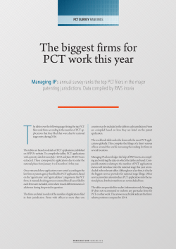 The biggest firms for PCT work this year