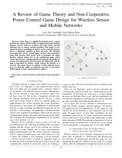 A Review of Game Theory and Non