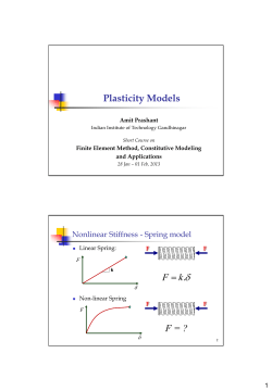 Plasticity Models