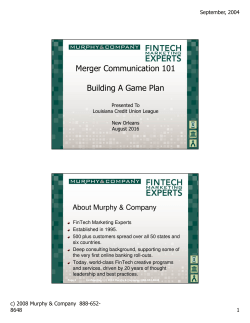 Merger Communication 101 Building A Game Plan