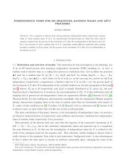 INDEPENDENCE TIMES FOR IID SEQUENCES, RANDOM WALKS