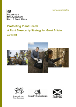 Protecting Plant Health - A Plant Biosecurity Strategy for Great Britain