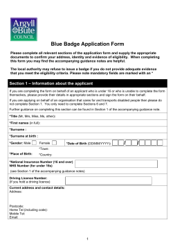 Appendix D: Model application form