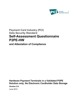 AOC SAQ P2PE-HW v2.0. - PCI DSS | Πιστοποίηση