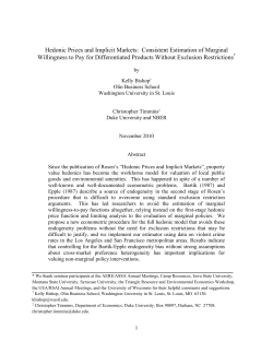 Hedonic Prices and Implicit Markets