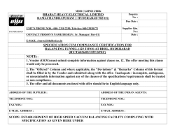 indent no - Bharat Heavy Electricals Ltd.