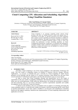 Cloud Computing CPU Allocation and Scheduling Algorithms Using