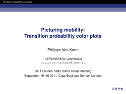 Picturing mobility: Transition probability color plots