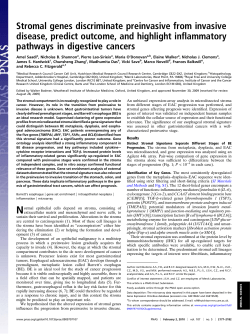 Stromal genes discriminate preinvasive from
