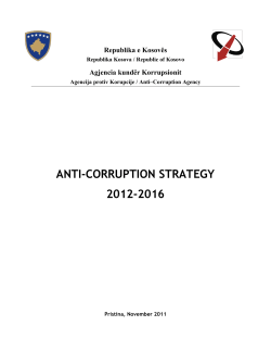 anti &ndash; corruption strategy 2012-2016