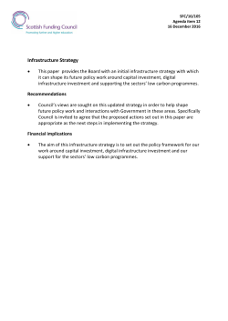 Infrastructure Strategy - Scottish Funding Council