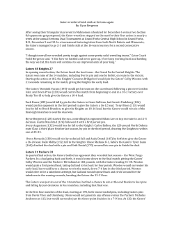 Gators Finish 6th at Sertoma Duals