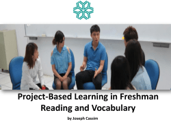 Project-Based Learning in Freshman Reading and Vocabulary