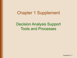 Decision Analysis