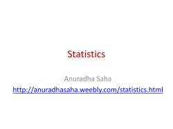 Statistics - ANURADHA SAHA