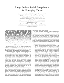 Large Online Social Footprints - An Emerging Threat