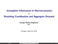 SLIDES-Incomplete Information in Macroeconomics or: Revisiting