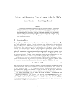 Existence of Secondary Bifurcations or Isolas for PDEs