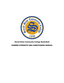 Snead State Community College Basketball SUMMER STRENGTH