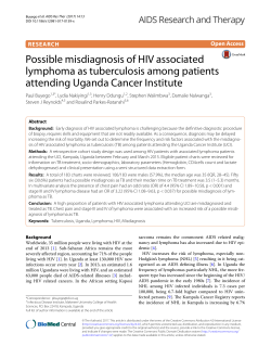 Possible misdiagnosis of HIV associated lymphoma as tuberculosis
