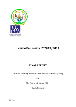 1.4. Monitoring and Evaluation of Imihigo