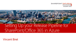 SPS Calgary 2016 Vincent Biret Release pipeline