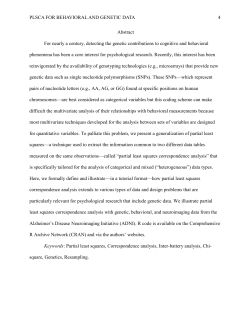 Partial Least Squares for categorical data types