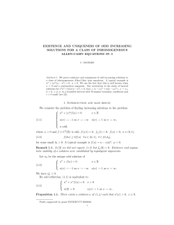 EXISTENCE AND UNIQUENESS OF ODD INCREASING