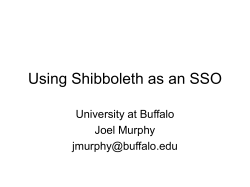 Using Shibboleth as your SSO