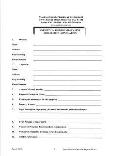 exemption for boundary line adjustment application