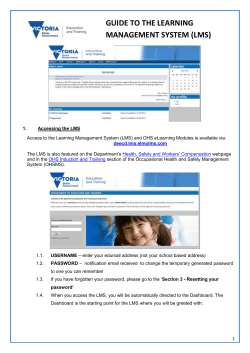 Guide to OHS Learning Management System