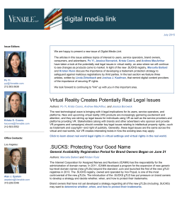 Digital Media Link: Legal Issues in Virtual Reality