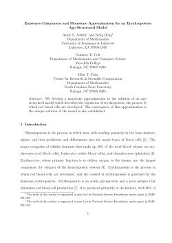 Existence-Uniqueness and Monotone Approximation for an
