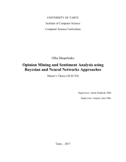 Opinion Mining and Sentiment Analysis using Bayesian and Neural