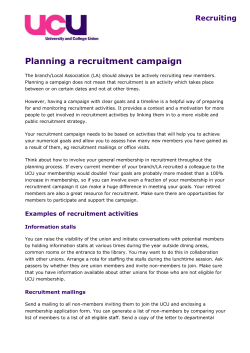 Planning a recruitment campaign