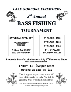 ENTRY FEE - $50 per Team