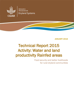 1) Strategies of improving land and productivity under - MEL