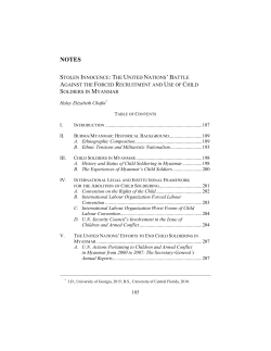 Stolen Innocence: The United Nations` Battle against the Forced