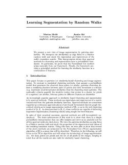 Learning Segmentation by Random Walks