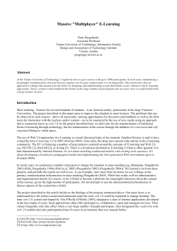 Massive "Multiplayer" E