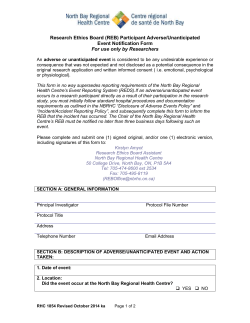 annual report of an approved protocol &ndash; 2011