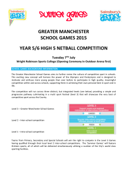 Teams from Primary, Secondary and Special Schools