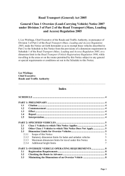 General Class 1 Oversize (Load-Carrying Vehicle)