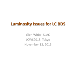 Luminosity Issues for LC BDS