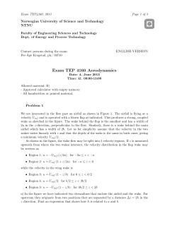 Exam TEP 4160 Aerodynamics