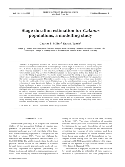Stage duration estimation for Calanus populations