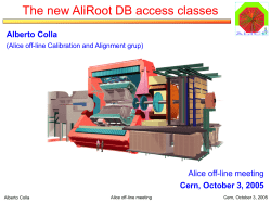 The new AliRoot DB access classes