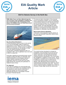 EIA For Seismic Survey in the North Sea